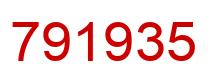 Número 791935 imagen rojo
