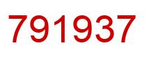 Number 791937 red image