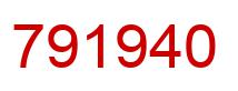 Number 791940 red image