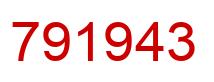 Number 791943 red image