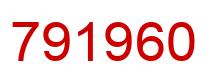 Number 791960 red image