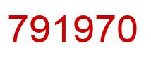 Number 791970 red image