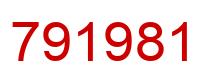 Número 791981 imagen rojo