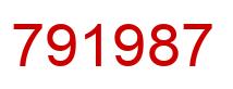 Number 791987 red image
