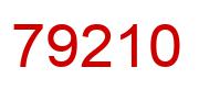 Number 79210 red image
