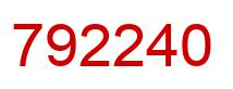 Number 792240 red image
