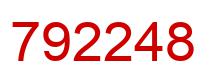 Number 792248 red image