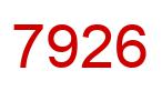 Number 7926 red image