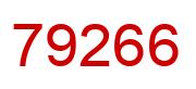 Número 79266 imagen rojo