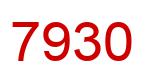 Number 7930 red image