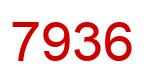 Number 7936 red image