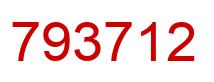 Number 793712 red image