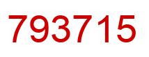 Number 793715 red image