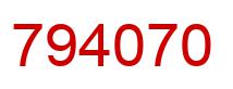 Number 794070 red image