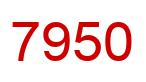 Number 7950 red image
