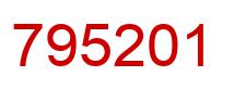 Number 795201 red image
