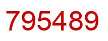 Number 795489 red image