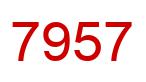 Number 7957 red image