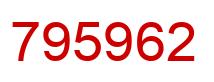 Number 795962 red image