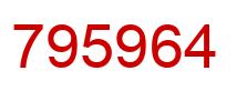 Number 795964 red image