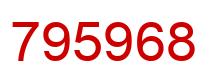 Number 795968 red image