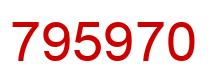 Number 795970 red image