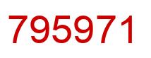 Number 795971 red image