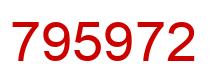 Number 795972 red image