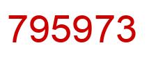 Number 795973 red image
