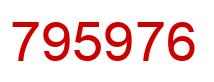 Number 795976 red image