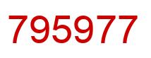 Number 795977 red image