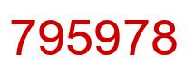 Number 795978 red image