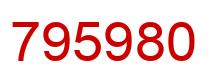 Number 795980 red image