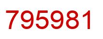 Number 795981 red image