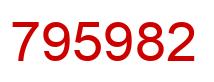 Number 795982 red image