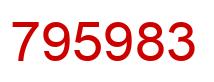 Number 795983 red image