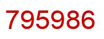 Number 795986 red image