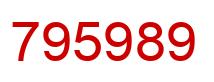 Number 795989 red image