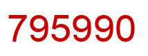 Number 795990 red image
