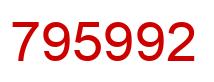 Number 795992 red image