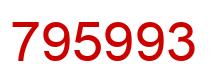Number 795993 red image