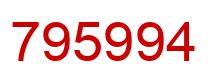 Number 795994 red image
