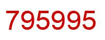Number 795995 red image