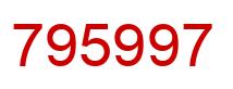 Number 795997 red image