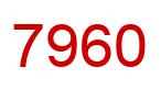 Number 7960 red image