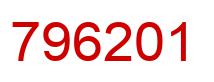 Number 796201 red image