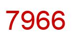 Number 7966 red image
