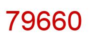 Number 79660 red image