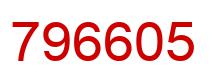 Number 796605 red image