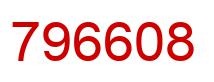 Number 796608 red image